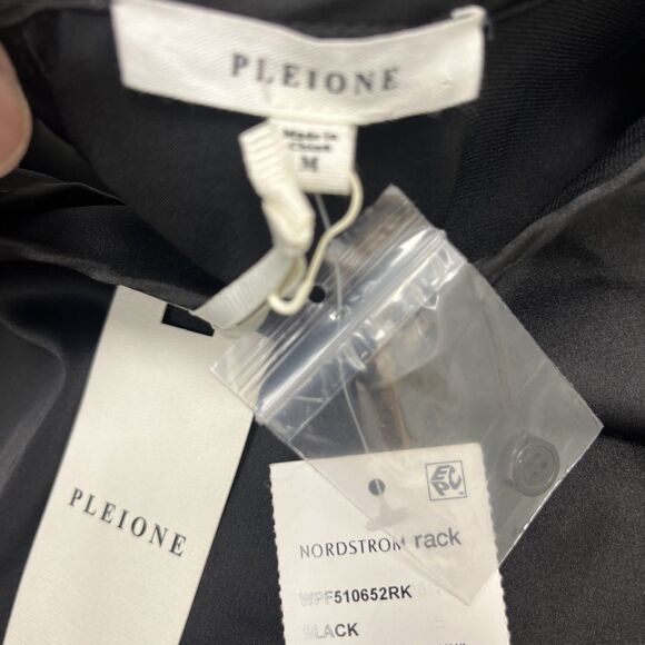 PLEIONE Women’s Sleeveless Silky Tunic Top Blouse Black NWT Size Medium - Picture 10 of 10